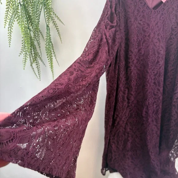 Xhilaration Dress or long top. Long sleeve. Cold shoulder. Merlot colour . XXL - Picture 4 of 14